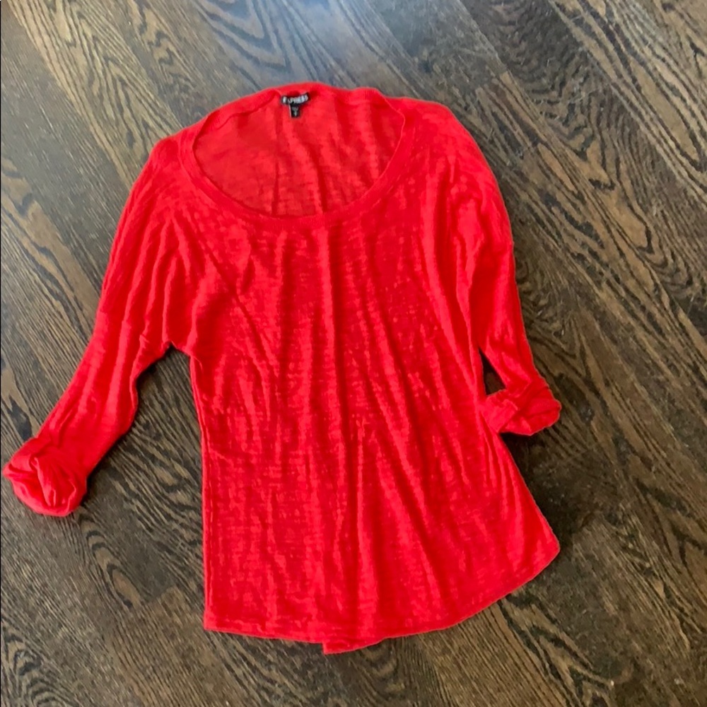 Express Coral knit top